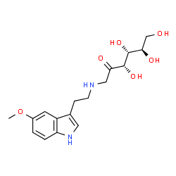 ChemSpider 2D Image | 1-Deoxy-1-{[2-(5-methoxy-1H-indol-3-yl)ethyl]amino}-D-fructose | C17H24N2O6