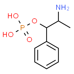 ChemSpider 2D Image | 2-Amino-1-phenylpropyl dihydrogen phosphate | C9H14NO4P