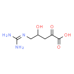 ChemSpider 2D Image | 5-[(Diaminomethylene)amino]-4-hydroxy-2-oxopentanoic acid | C6H11N3O4