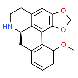 ChemSpider 2D Image | (7aR)-12-Methoxy-6,7,7a,8-tetrahydro-5H-[1,3]benzodioxolo[6,5,4-de]benzo[g]quinoline | C18H17NO3