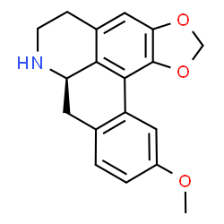 ChemSpider 2D Image | (7aR)-11-Methoxy-6,7,7a,8-tetrahydro-5H-[1,3]benzodioxolo[6,5,4-de]benzo[g]quinoline | C18H17NO3