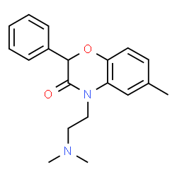 ChemSpider 2D Image | 4-[2-(Dimethylamino)ethyl]-6-methyl-2-phenyl-2H-1,4-benzoxazin-3(4H)-one | C19H22N2O2