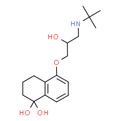 ChemSpider 2D Image | 5-{2-Hydroxy-3-[(2-methyl-2-propanyl)amino]propoxy}-3,4-dihydro-1,1(2H)-naphthalenediol | C17H27NO4