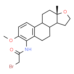 ChemSpider 2D Image | 2-Bromo-N-[(11aS)-7-methoxy-11a-methyl-2,3,3a,3b,4,5,9b,10,11,11a-decahydrophenanthro[2,1-b]furan-6-yl]acetamide | C20H26BrNO3