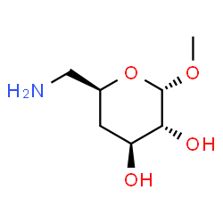 ChemSpider 2D Image | Methyl 6-amino-4,6-dideoxy-alpha-D-xylo-hexopyranoside | C7H15NO4