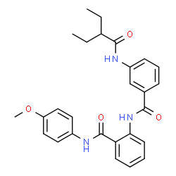 ChemSpider 2D Image | 2-({3-[(2-Ethylbutanoyl)amino]benzoyl}amino)-N-(4-methoxyphenyl)benzamide | C27H29N3O4