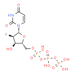 ChemSpider 2D Image | 2'-Deoxy-2'-fluorouridine 5'-(tetrahydrogen triphosphate) | C9H14FN2O14P3