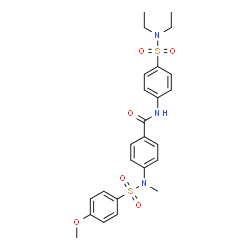 ChemSpider 2D Image | N-[4-(Diethylsulfamoyl)phenyl]-4-{[(4-methoxyphenyl)sulfonyl](methyl)amino}benzamide | C25H29N3O6S2