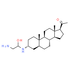 ChemSpider 2D Image | (3alpha,5alpha)-3-[(2-Amino-1-hydroxyethyl)amino]pregnan-20-one | C23H40N2O2