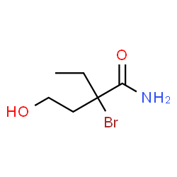 ChemSpider 2D Image | 2-Bromo-2-ethyl-4-hydroxybutanamide | C6H12BrNO2