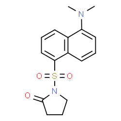ChemSpider 2D Image | 1-{[5-(Dimethylamino)-1-naphthyl]sulfonyl}-2-pyrrolidinone | C16H18N2O3S