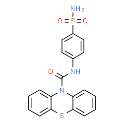 ChemSpider 2D Image | N-(4-Sulfamoylphenyl)-10H-phenothiazine-10-carboxamide | C19H15N3O3S2