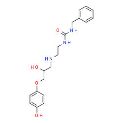 ChemSpider 2D Image | 1-Benzyl-3-(2-{[2-hydroxy-3-(4-hydroxyphenoxy)propyl]amino}ethyl)urea | C19H25N3O4