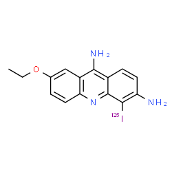 ChemSpider 2D Image | 7-Ethoxy-4-(~125~I)iodo-3,9-acridinediamine | C15H14125IN3O