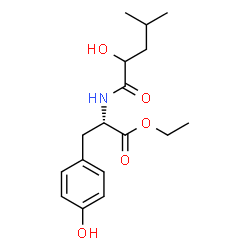 ChemSpider 2D Image | Ethyl N-(2-hydroxy-4-methylpentanoyl)-L-tyrosinate | C17H25NO5