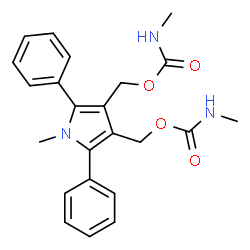 ChemSpider 2D Image | (1-methyl-2,5-diphenyl-1H-pyrrole-3,4-diyl)dimethanediyl bis(methylcarbamate) | C23H25N3O4