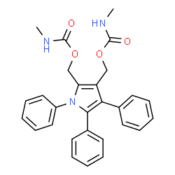 ChemSpider 2D Image | (1,4,5-triphenyl-1H-pyrrole-2,3-diyl)dimethanediyl bis(methylcarbamate) | C28H27N3O4