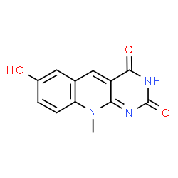 ChemSpider 2D Image | 7-Hydroxy-10-methylpyrimido[4,5-b]quinoline-2,4(3H,10H)-dione | C12H9N3O3