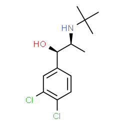 ChemSpider 2D Image | (1R,2S)-1-(3,4-Dichlorophenyl)-2-[(2-methyl-2-propanyl)amino]-1-propanol | C13H19Cl2NO