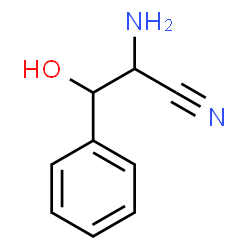ChemSpider 2D Image | 2-Amino-3-hydroxy-3-phenylpropanenitrile | C9H10N2O