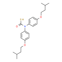 ChemSpider 2D Image | Bis[4-(3-methylbutoxy)phenyl]carbamothioic S-acid | C23H31NO3S