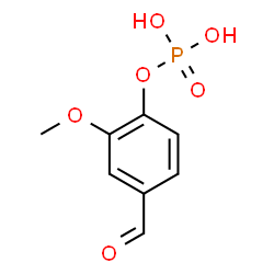 ChemSpider 2D Image | 4-Formyl-2-methoxyphenyl dihydrogen phosphate | C8H9O6P