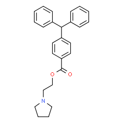 ChemSpider 2D Image | 2-(1-Pyrrolidinyl)ethyl 4-(diphenylmethyl)benzoate | C26H27NO2