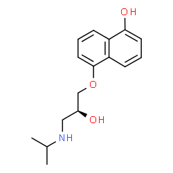ChemSpider 2D Image | 5-[(2S)-2-Hydroxy-3-(isopropylamino)propoxy]-1-naphthol | C16H21NO3
