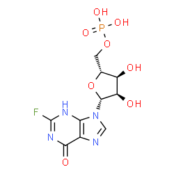 ChemSpider 2D Image | 2-Fluoroinosine 5'-(dihydrogen phosphate) | C10H12FN4O8P