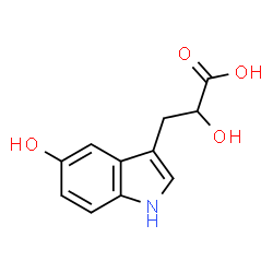 ChemSpider 2D Image | 2-Hydroxy-3-(5-hydroxy-1H-indol-3-yl)propanoic acid | C11H11NO4