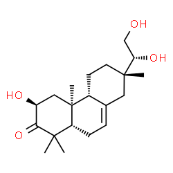 ChemSpider 2D Image | (2beta,5beta,9beta,10alpha,13alpha,15R)-2,15,16-Trihydroxypimar-7-en-3-one | C20H32O4