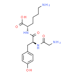 ChemSpider 2D Image | Glycyl-L-tyrosyl-L-lysine | C17H26N4O5