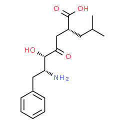 ChemSpider 2D Image | (2R,5S,6R)-6-Amino-5-hydroxy-2-isobutyl-4-oxo-7-phenylheptanoic acid | C17H25NO4
