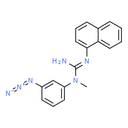ChemSpider 2D Image | 1-(3-Azidophenyl)-1-methyl-2-(1-naphthyl)guanidine | C18H16N6