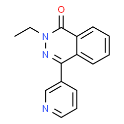 ChemSpider 2D Image | 2-Ethyl-4-(3-pyridinyl)-1(2H)-phthalazinone | C15H13N3O