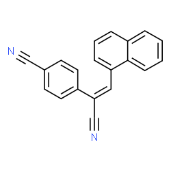 ChemSpider 2D Image | 4-[(E)-1-Cyano-2-(1-naphthyl)vinyl]benzonitrile | C20H12N2