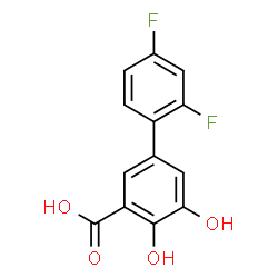 ChemSpider 2D Image | 2',4'-Difluoro-4,5-dihydroxy-3-biphenylcarboxylic acid | C13H8F2O4