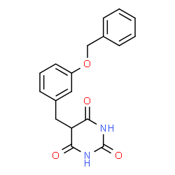 ChemSpider 2D Image | 5-[3-(Benzyloxy)benzyl]-2,4,6(1H,3H,5H)-pyrimidinetrione | C18H16N2O4