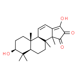 ChemSpider 2D Image | (3beta,5alpha,8xi,14xi)-3,17-Dihydroxy-4,4,8,10,14-pentamethylgona-11,13(17)-diene-15,16-dione | C22H30O4