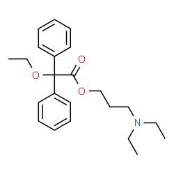 ChemSpider 2D Image | 3-(Diethylamino)propyl ethoxy(diphenyl)acetate | C23H31NO3