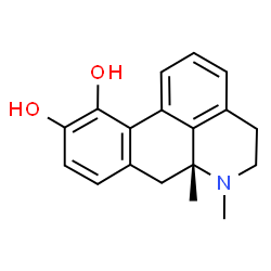 ChemSpider 2D Image | (6aR)-6,6a-Dimethyl-5,6,6a,7-tetrahydro-4H-dibenzo[de,g]quinoline-10,11-diol | C18H19NO2