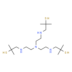 ChemSpider 2D Image | 1,1',1''-[Nitrilotris(2,1-ethanediylimino)]tris(2-methyl-2-propanethiol) | C18H42N4S3
