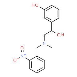 ChemSpider 2D Image | 3-{1-Hydroxy-2-[methyl(2-nitrobenzyl)amino]ethyl}phenol | C16H18N2O4