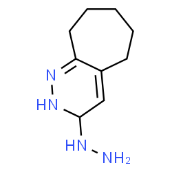 ChemSpider 2D Image | 3-Hydrazino-3,5,6,7,8,9-hexahydro-2H-cyclohepta[c]pyridazine | C9H16N4