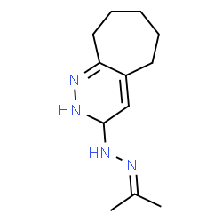 ChemSpider 2D Image | 3-(2-Isopropylidenehydrazino)-3,5,6,7,8,9-hexahydro-2H-cyclohepta[c]pyridazine | C12H20N4