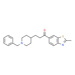 ChemSpider 2D Image | 3-(1-Benzyl-4-piperidinyl)-1-(2-methyl-1,3-benzothiazol-6-yl)-1-propanone | C23H26N2OS
