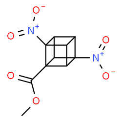 ChemSpider 2D Image | 2-methoxycarbonyl-1,4-dinitrocubane | C10H8N2O6