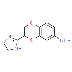 ChemSpider 2D Image | 3-(4,5-Dihydro-1H-imidazol-2-yl)-2,3-dihydro-1,4-benzodioxin-6-amine | C11H13N3O2