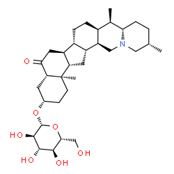 ChemSpider 2D Image | (3beta,5alpha,17beta)-6-Oxocevan-3-yl beta-D-glucopyranoside | C33H53NO7