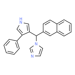 ChemSpider 2D Image | 1-[2-Naphthyl(4-phenyl-1H-pyrrol-3-yl)methyl]-1H-imidazole | C24H19N3